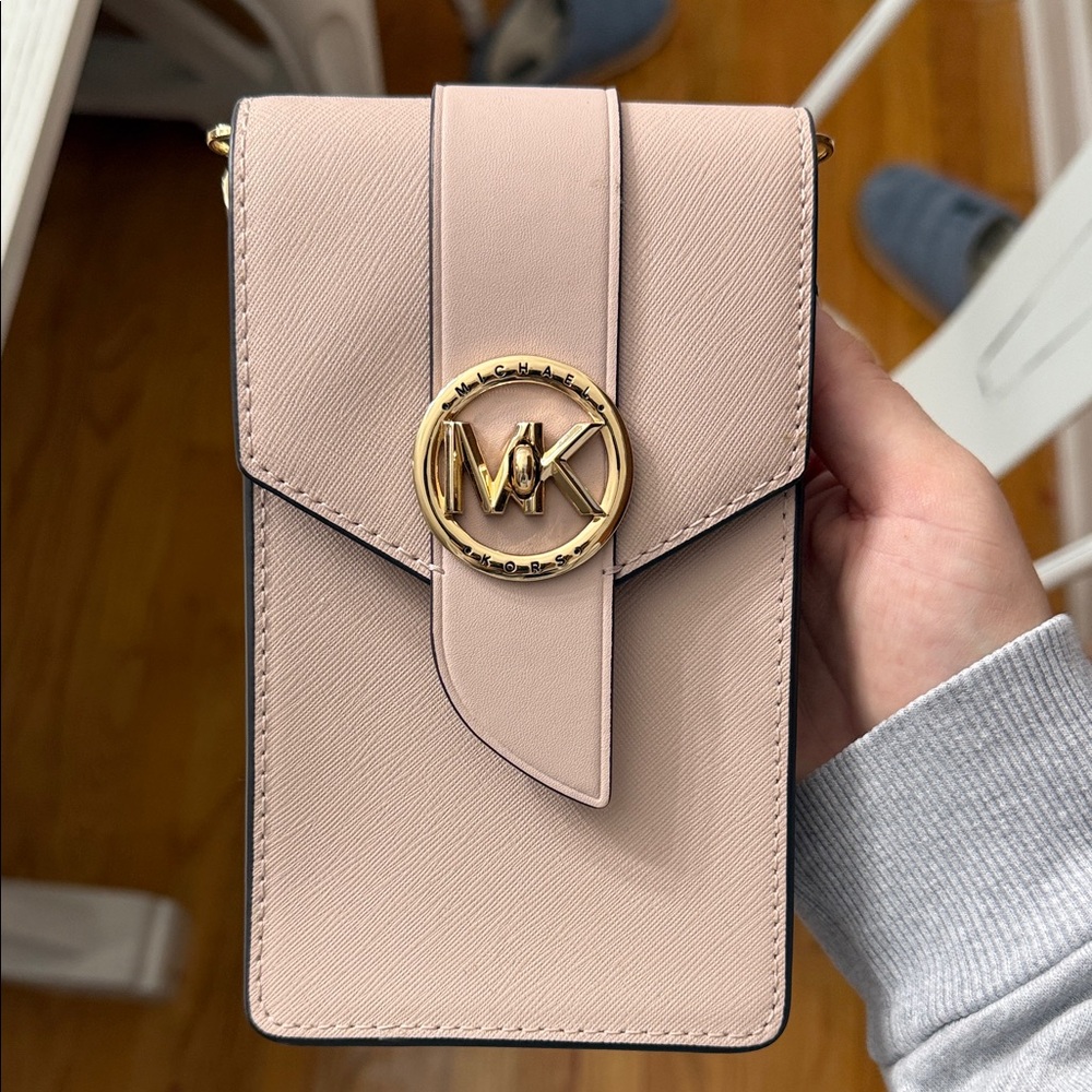Michael Kors Blush Crossbody Bag with Gold Accent
